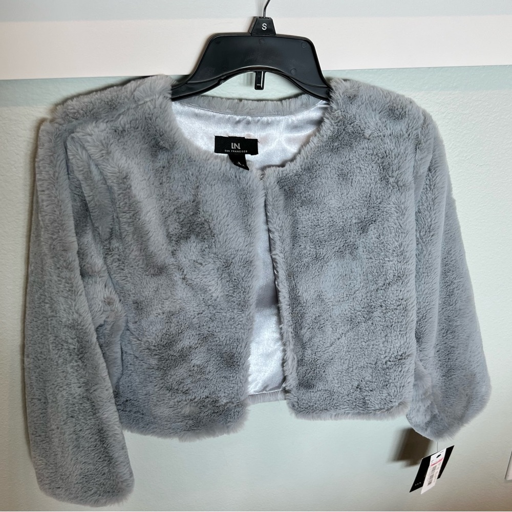 Light Grey Fur Shawl